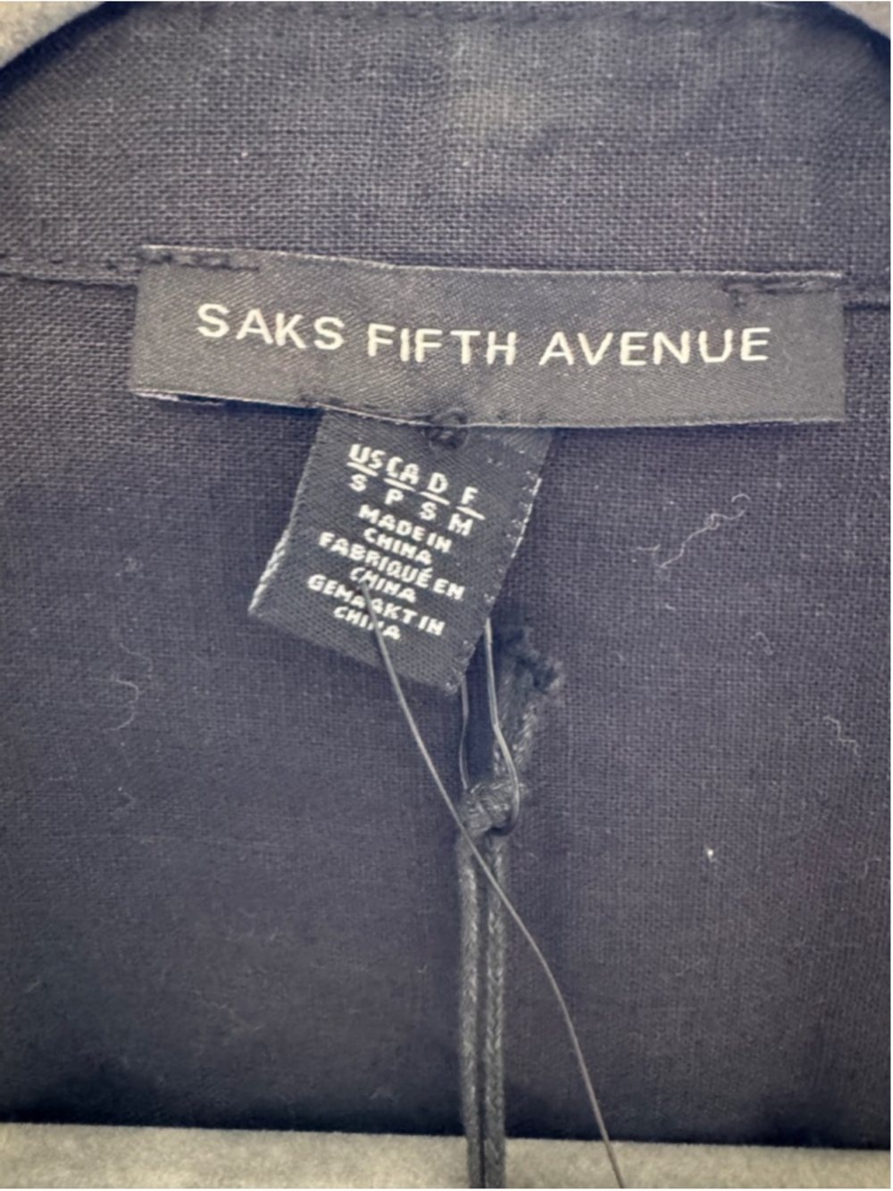 NWT Sak's Fifth Avenue Linen Long Sleeve Belted Dress size S - Picture 4 of 5